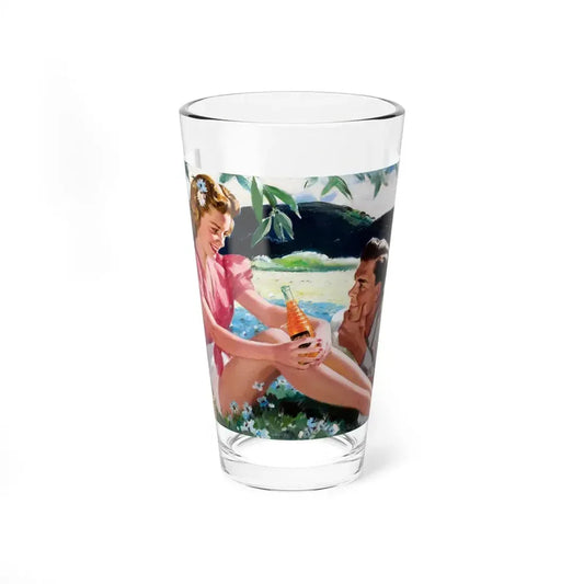Nesbitt's Orange Soda, ad illustration (Magazine Illustration) Pint Glass 16oz 16oz - Go Mug Yourself