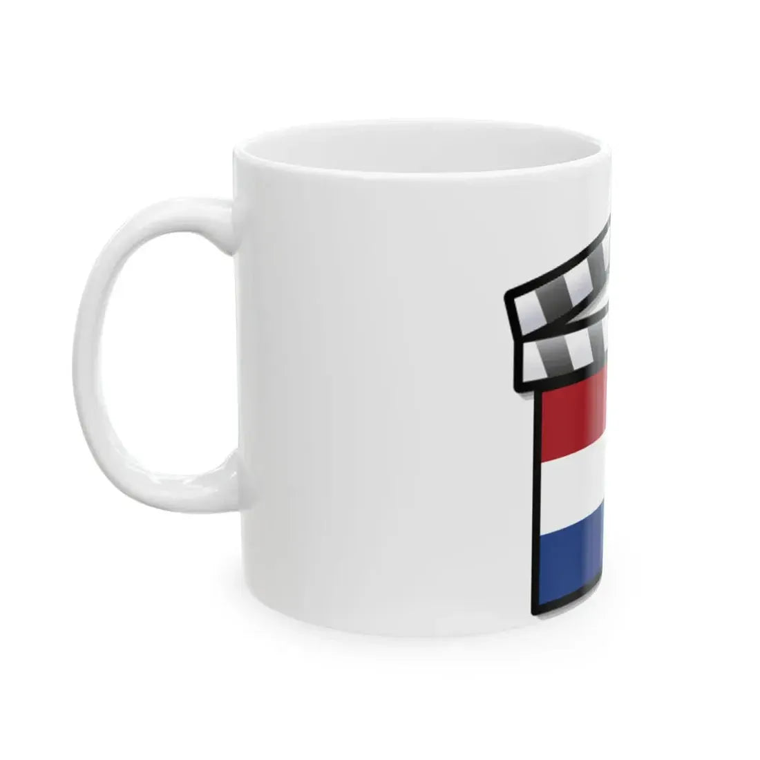 Netherlands film clapperboard (Netherlands) White Coffee Mug - Go Mug Yourself