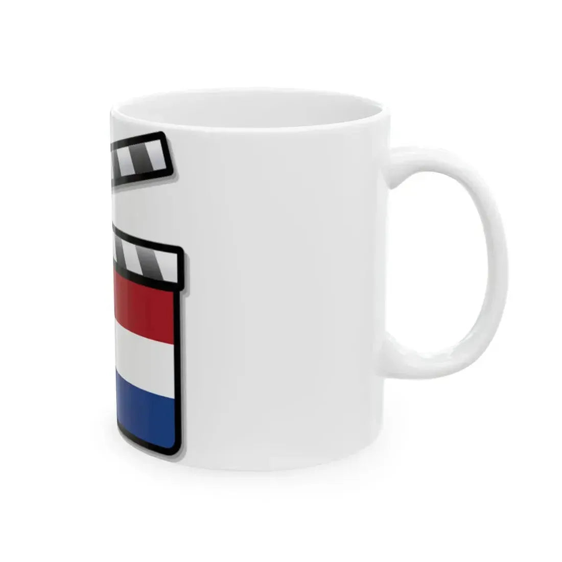 Netherlands film clapperboard (Netherlands) White Coffee Mug - Go Mug Yourself