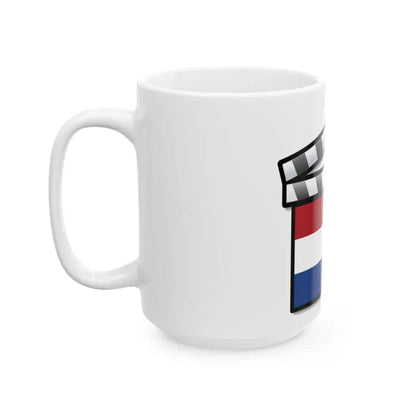 Netherlands film clapperboard (Netherlands) White Coffee Mug - Go Mug Yourself