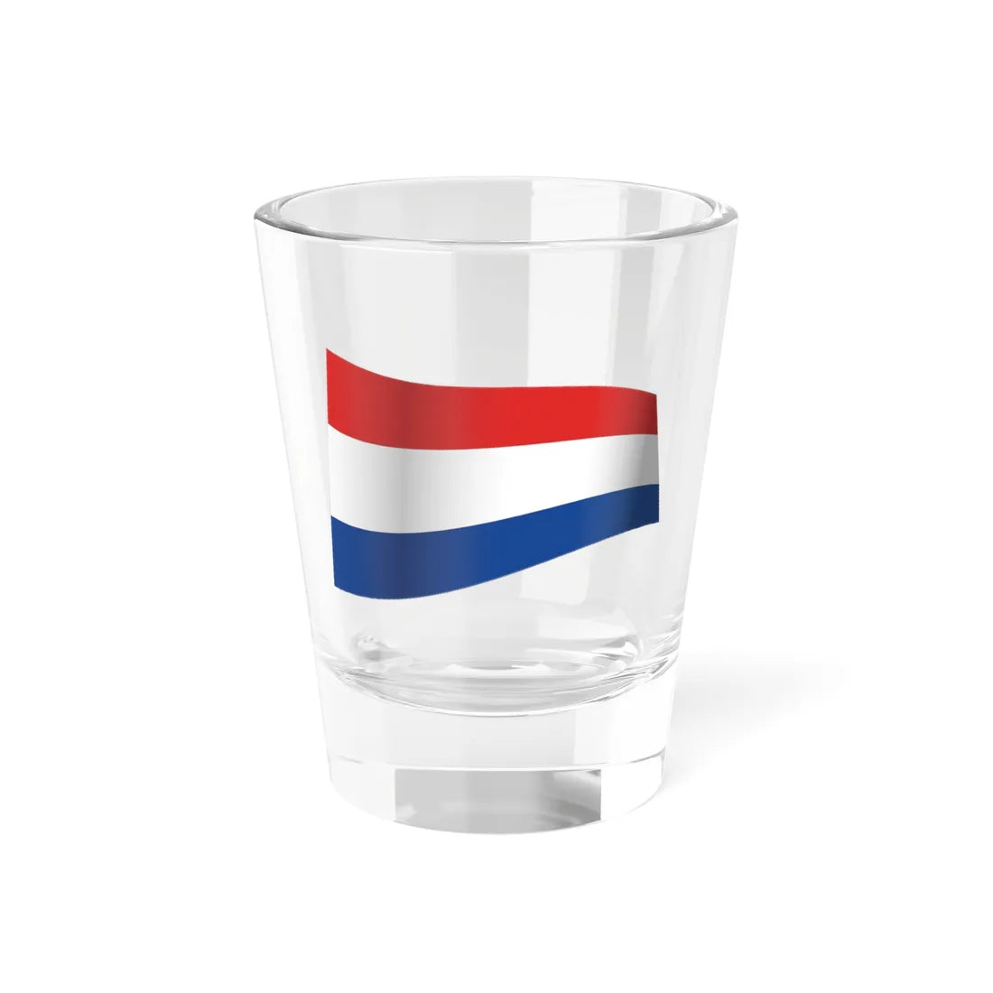 Netherlands Flag - iconic waving (Netherlands) Shot Glass 1.5oz 1.5oz - Go Mug Yourself