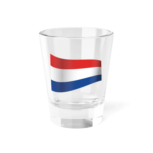 Netherlands Flag - iconic waving (Netherlands) Shot Glass 1.5oz 1.5oz - Go Mug Yourself