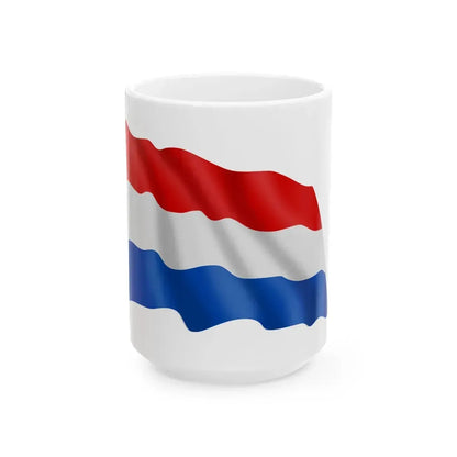Netherlands-flag (Netherlands) White Coffee Mug 15oz - Go Mug Yourself