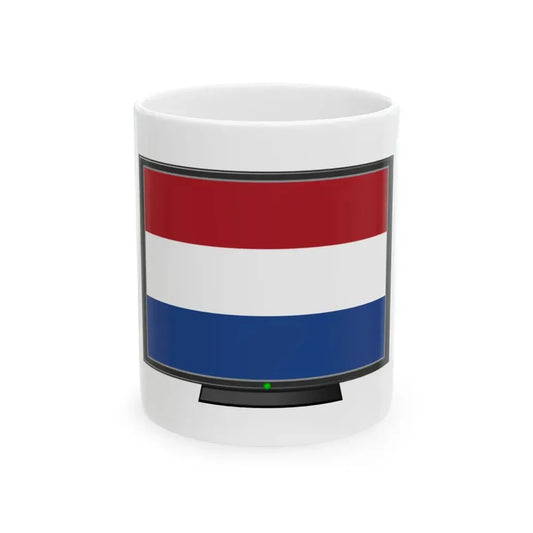 Netherlands flag tv (Netherlands) White Coffee Mug 11oz - Go Mug Yourself