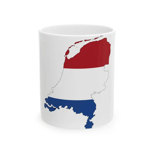 Netherlands-Flagmap (Netherlands) White Coffee Mug 11oz - Go Mug Yourself
