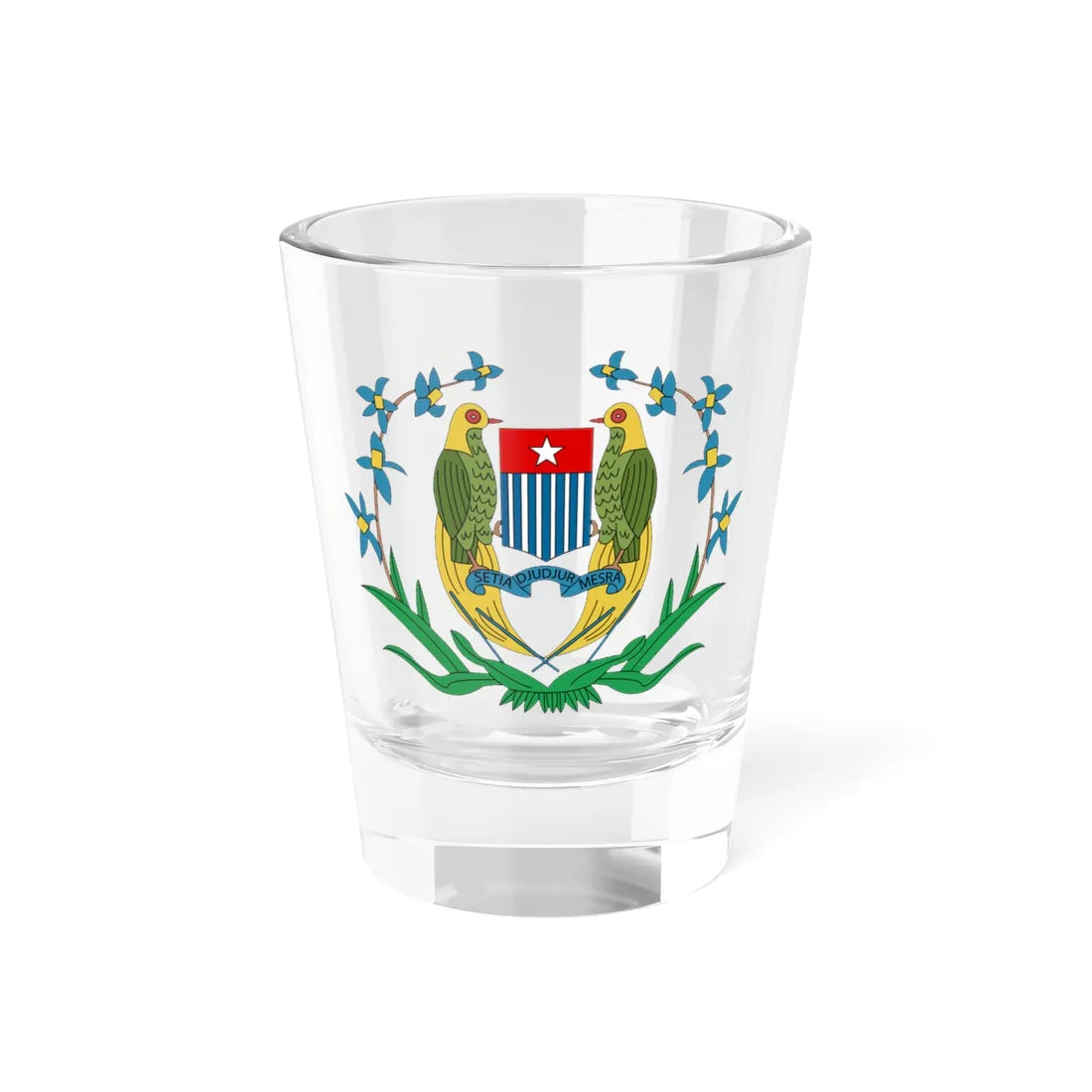 Netherlands New Guinea coa 1961 (Netherlands) (Coat of Arms) Shot Glass 1.5oz 1.5oz - Go Mug Yourself