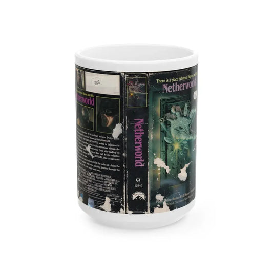 NETHERWORLD (VHS COVER) - White Coffee Mug 15oz - Go Mug Yourself