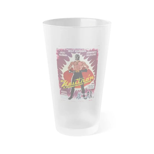 NEUTRON AND THE BLACK MASK 1960 Movie Poster - Frosted Pint Glass 16oz 16oz Frosted - Go Mug Yourself