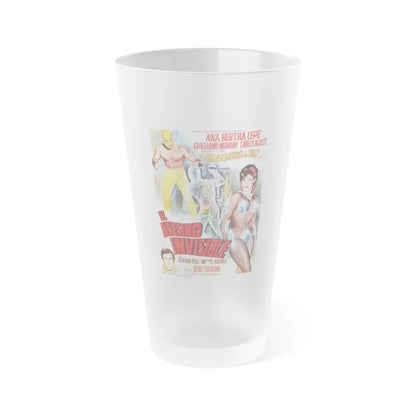 NEUTRON TRAPS THE INVISIBLE KILLERS 1965 Movie Poster - Frosted Pint Glass 16oz 16oz Frosted - Go Mug Yourself