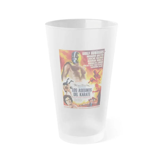 NEUTRON VS THE KARATE KILLERS 1965 Movie Poster - Frosted Pint Glass 16oz 16oz Frosted - Go Mug Yourself