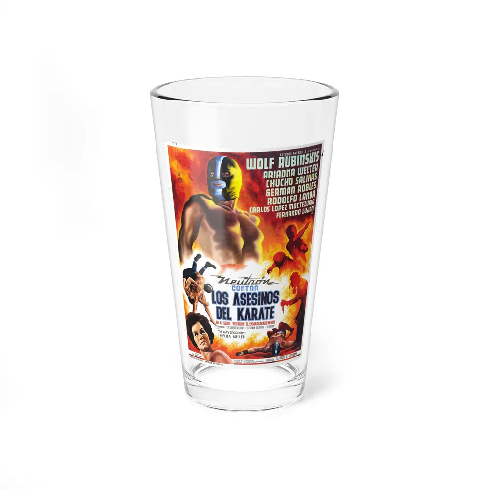 NEUTRON VS THE KARATE KILLERS 1965 Movie Poster - Pint Glass 16oz-16oz-Go Mug Yourself