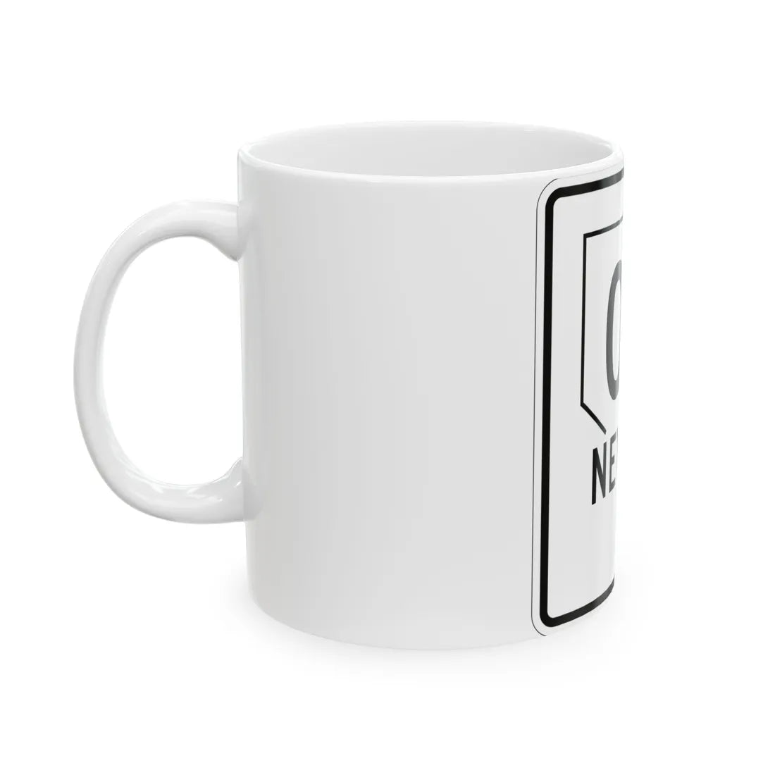 Nevada 00 1955 (Nevada) (Road Sign) White Coffee Mug - Go Mug Yourself