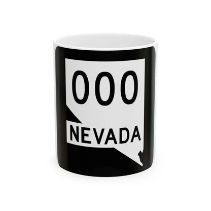 Nevada 000 nopath (Nevada) (Road Sign) White Coffee Mug 11oz - Go Mug Yourself