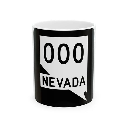 Nevada 000 nopath (Nevada) (Road Sign) White Coffee Mug 11oz - Go Mug Yourself