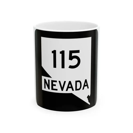 Nevada 115 (Nevada) (Road Sign) White Coffee Mug 11oz - Go Mug Yourself