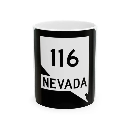 Nevada 116 (Nevada) (Road Sign) White Coffee Mug 11oz - Go Mug Yourself