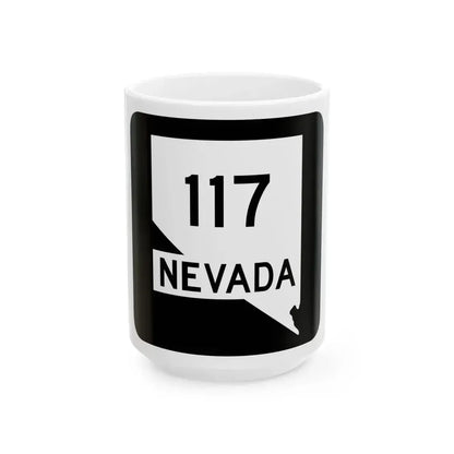 Nevada 117 (Nevada) (Road Sign) White Coffee Mug 15oz - Go Mug Yourself