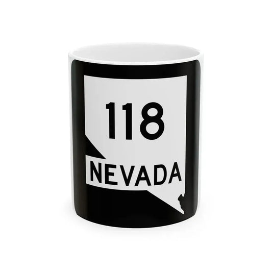 Nevada 118 (Nevada) (Road Sign) White Coffee Mug 11oz - Go Mug Yourself