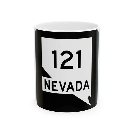 Nevada 121 (Nevada) (Road Sign) White Coffee Mug 11oz - Go Mug Yourself