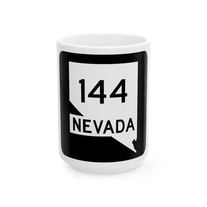 Nevada 144 (Nevada) (Road Sign) White Coffee Mug 15oz - Go Mug Yourself