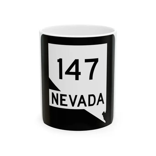 Nevada 147 (Nevada) (Road Sign) White Coffee Mug 11oz - Go Mug Yourself