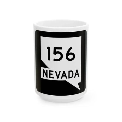 Nevada 156 (Nevada) (Road Sign) White Coffee Mug 15oz - Go Mug Yourself