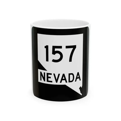 Nevada 157 (Nevada) (Road Sign) White Coffee Mug 11oz - Go Mug Yourself
