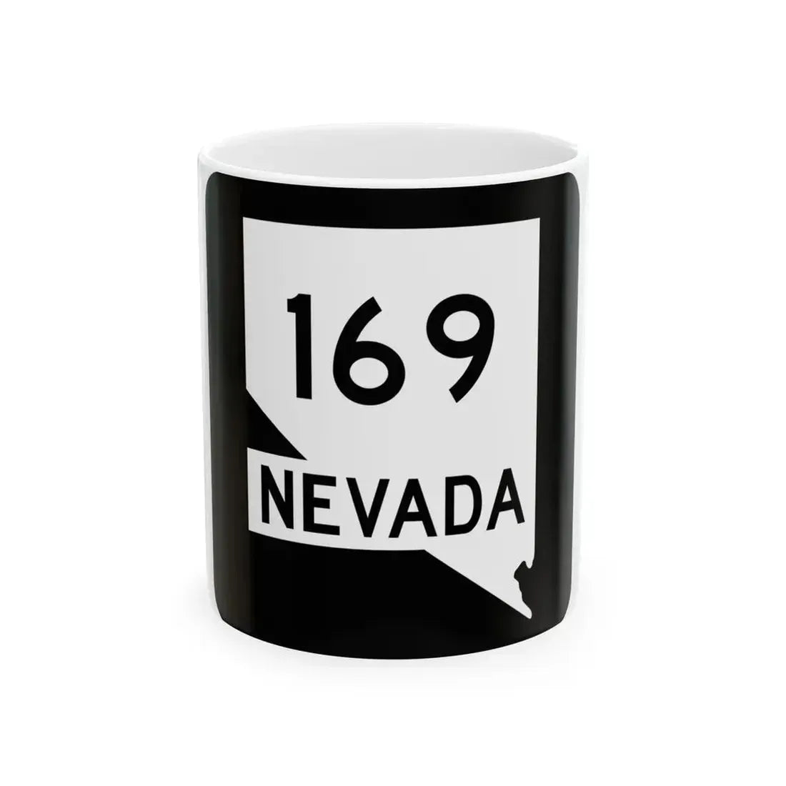 Nevada 169 (Nevada) (Road Sign) White Coffee Mug 11oz - Go Mug Yourself