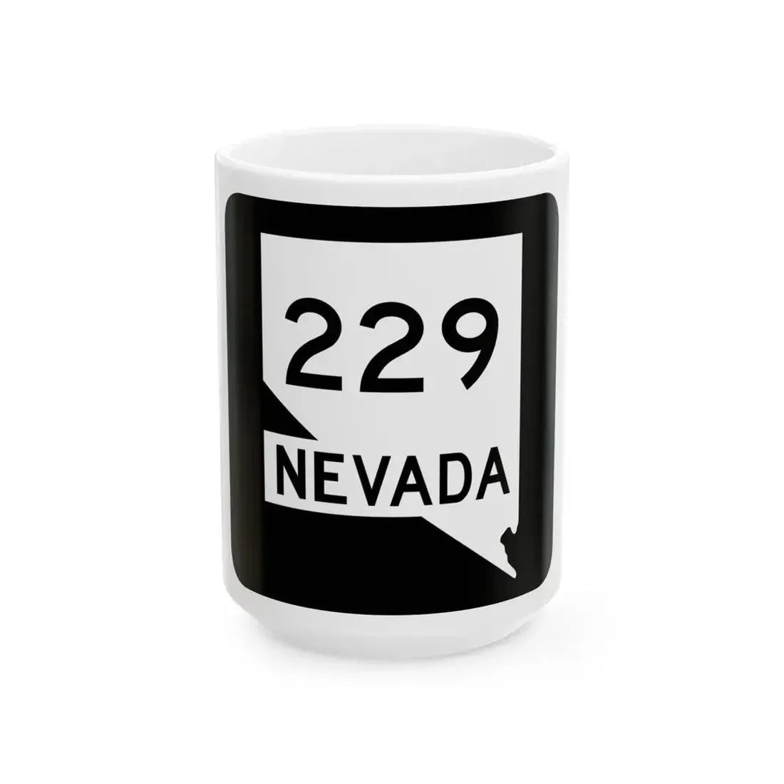 Nevada 229 (Nevada) (Road Sign) White Coffee Mug 15oz - Go Mug Yourself