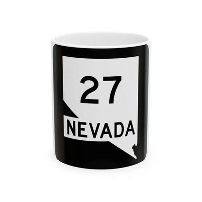 Nevada 27 (Nevada) (Road Sign) White Coffee Mug 11oz - Go Mug Yourself