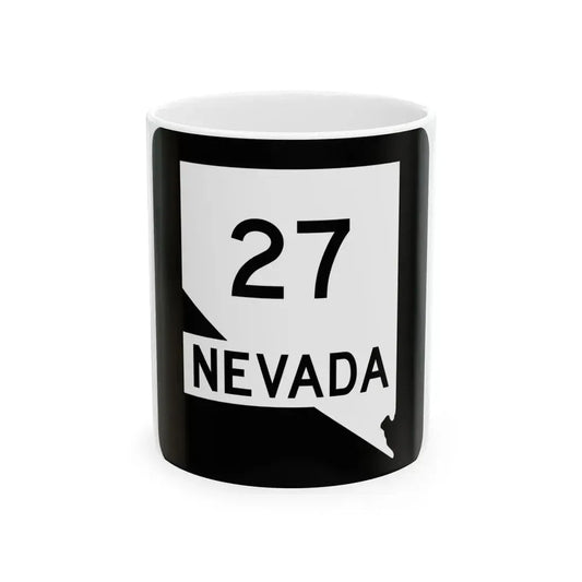 Nevada 27 (Nevada) (Road Sign) White Coffee Mug 11oz - Go Mug Yourself