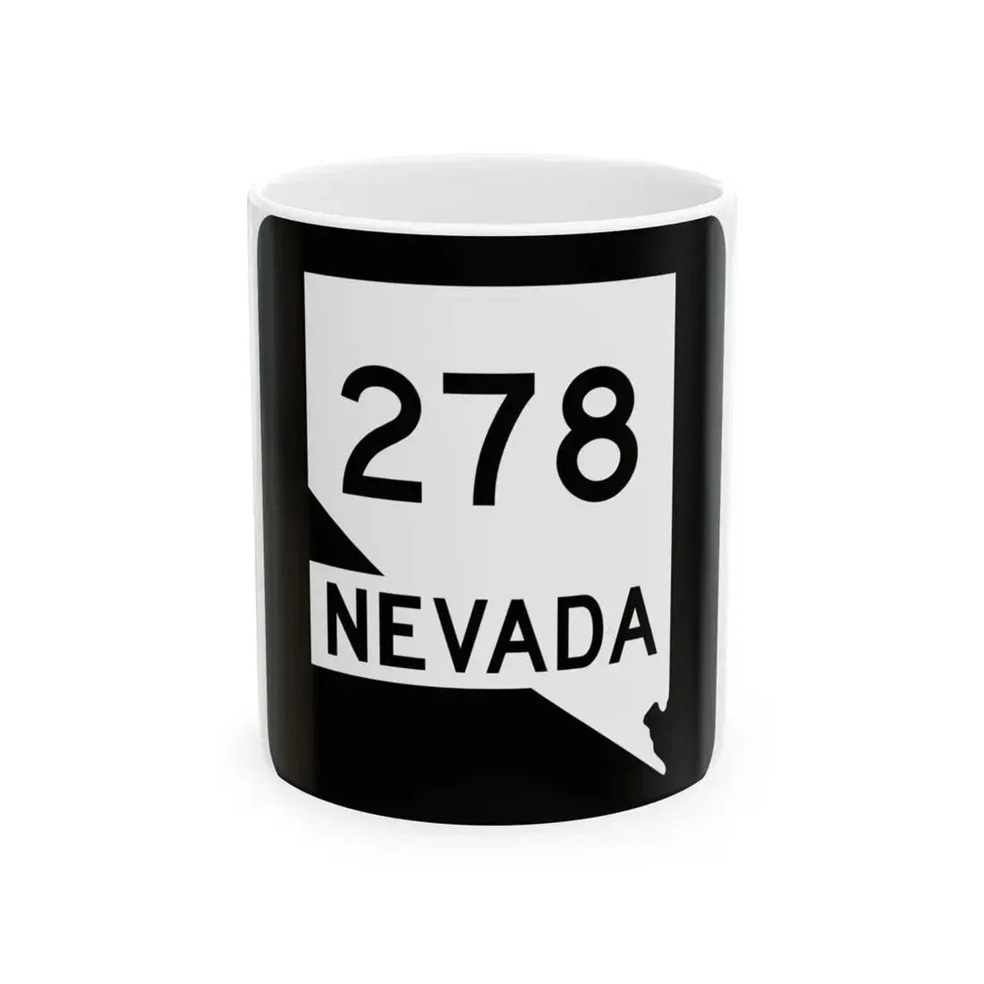 Nevada 278 (Nevada) (Road Sign) White Coffee Mug 11oz - Go Mug Yourself