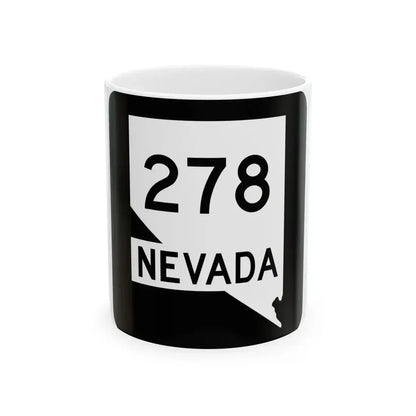 Nevada 278 (Nevada) (Road Sign) White Coffee Mug 11oz - Go Mug Yourself