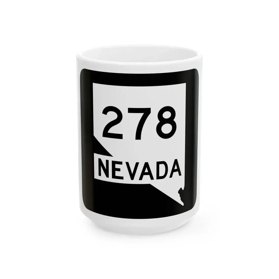 Nevada 278 (Nevada) (Road Sign) White Coffee Mug 15oz - Go Mug Yourself