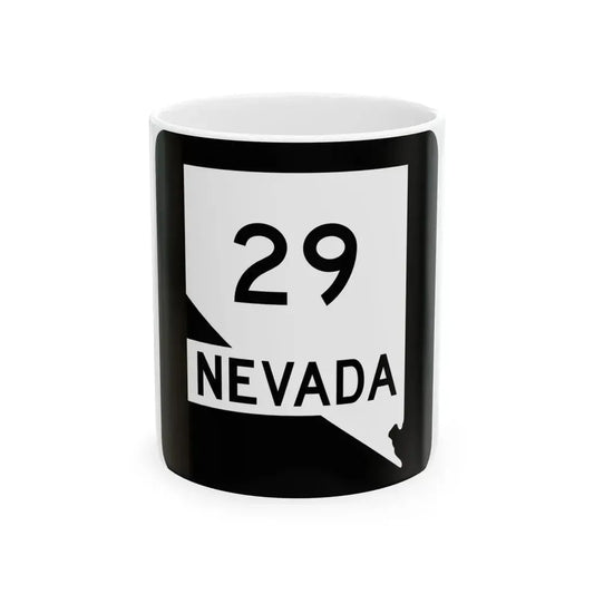 Nevada 29 (Nevada) (Road Sign) White Coffee Mug 11oz - Go Mug Yourself