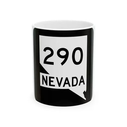 Nevada 290 (Nevada) (Road Sign) White Coffee Mug 11oz - Go Mug Yourself