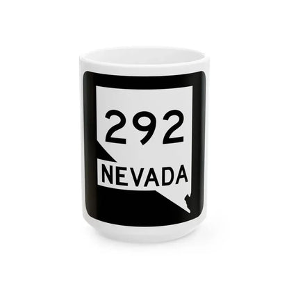 Nevada 292 (Nevada) (Road Sign) White Coffee Mug 15oz - Go Mug Yourself