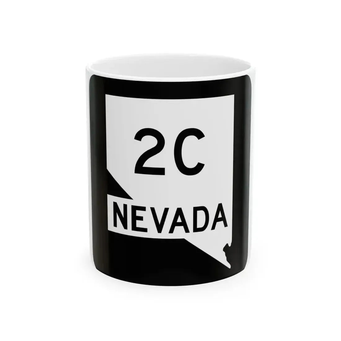 Nevada 2C (Nevada) (Road Sign) White Coffee Mug 11oz - Go Mug Yourself