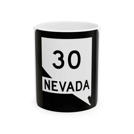 Nevada 30 (Nevada) (Road Sign) White Coffee Mug 11oz - Go Mug Yourself
