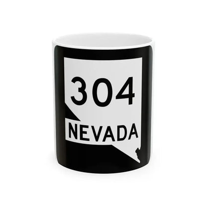 Nevada 304 (Nevada) (Road Sign) White Coffee Mug 11oz - Go Mug Yourself