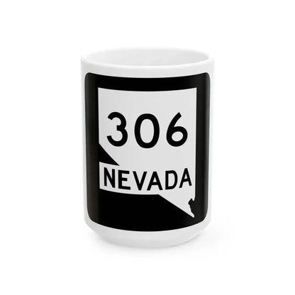 Nevada 306 (Nevada) (Road Sign) White Coffee Mug 15oz - Go Mug Yourself