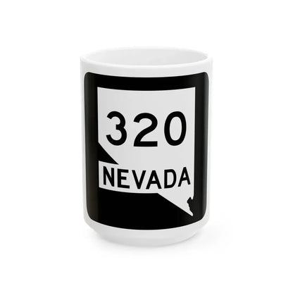 Nevada 320 (Nevada) (Road Sign) White Coffee Mug 15oz - Go Mug Yourself