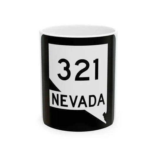 Nevada 321 (Nevada) (Road Sign) White Coffee Mug 11oz - Go Mug Yourself