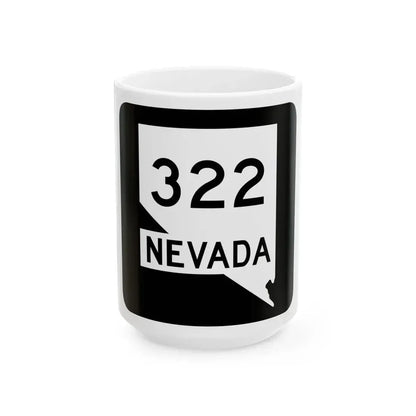 Nevada 322 (Nevada) (Road Sign) White Coffee Mug 15oz - Go Mug Yourself