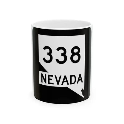 Nevada 338 (Nevada) (Road Sign) White Coffee Mug 11oz - Go Mug Yourself