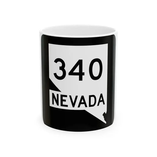 Nevada 340 (Nevada) (Road Sign) White Coffee Mug 11oz - Go Mug Yourself