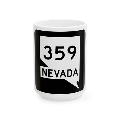 Nevada 359 (Nevada) (Road Sign) White Coffee Mug 15oz - Go Mug Yourself