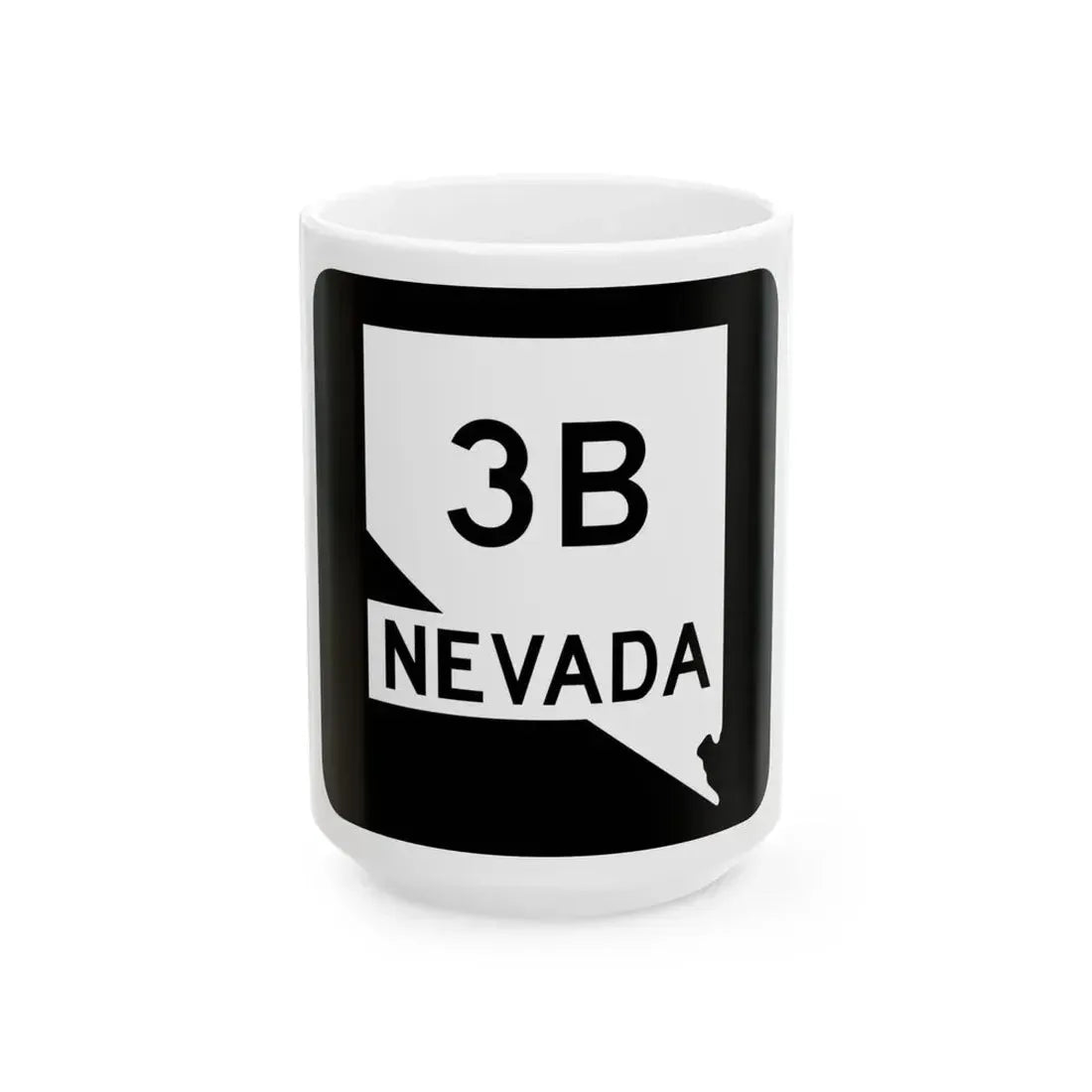 Nevada 3B (Nevada) (Road Sign) White Coffee Mug 15oz - Go Mug Yourself