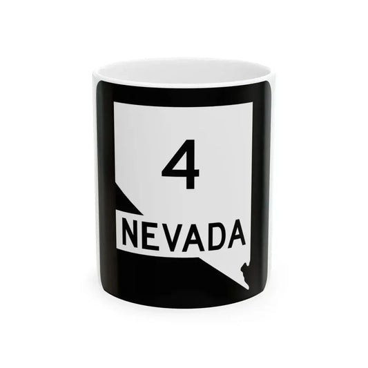 Nevada 4 (Nevada) (Road Sign) White Coffee Mug 11oz - Go Mug Yourself