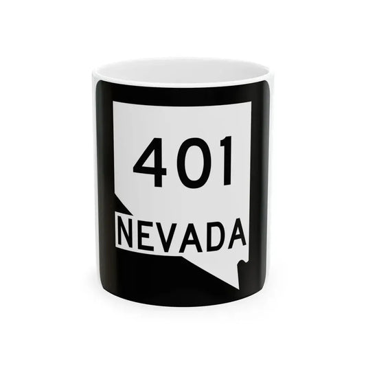 Nevada 401 (Nevada) (Road Sign) White Coffee Mug 11oz - Go Mug Yourself